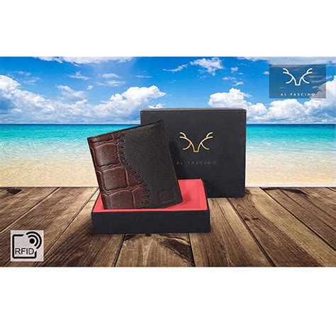 Buy Brown Customized Al Fascino Stylish Rfid Protected Leather Wallet