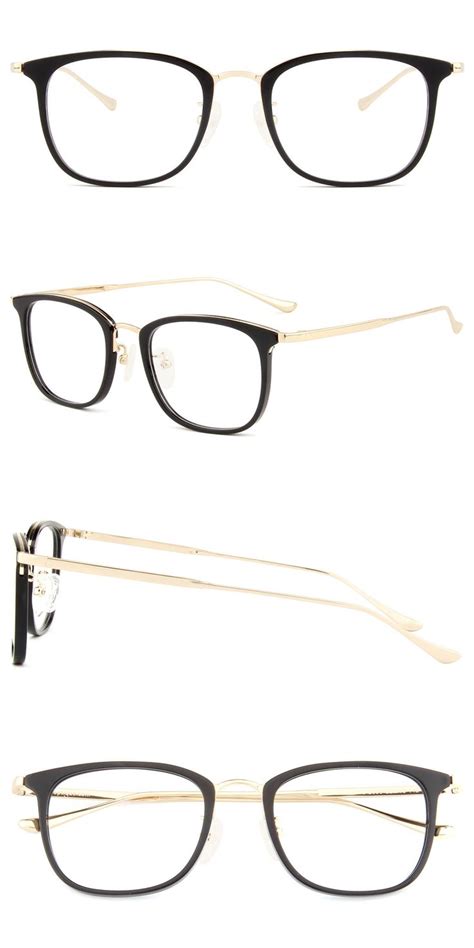 YC2036-Black and Gold-672 | Cute glasses frames, Cute glasses, Eyeglasses