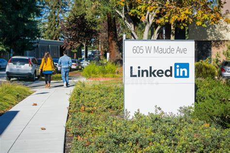 Linkedin Corporate Headquarters Editorial Photo Image Of Blue Social