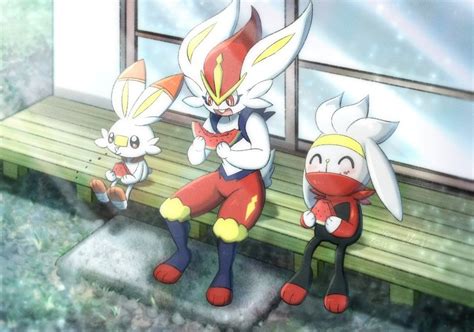 Scorbunny Cinderace And Raboot Pokemon Drawn By Tem Mimoteurur013