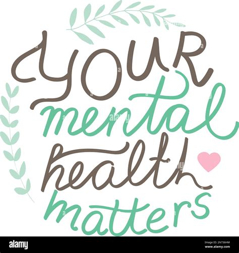 Your Mental Health Matters Quote Lettering Selfcare Handwriting