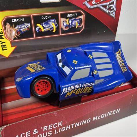 Disney Cars 3 Pixar Race And Reck Wreck Fabulous Lightning Mcqueen Crash Mattel 4576671391