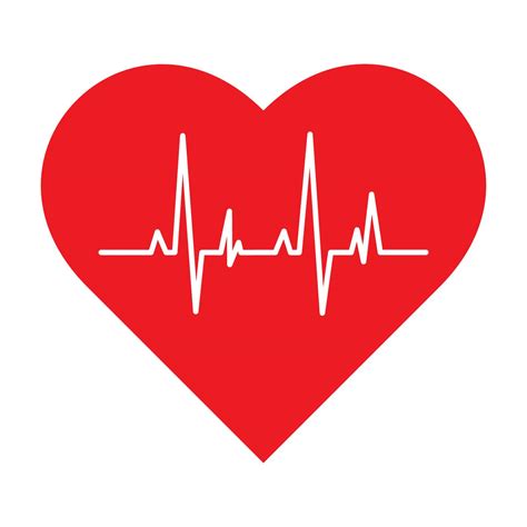 Heart with heartbeat line. Set of Heart beat pulse line vector icon. Heartbeat Heart Shape