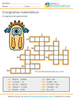 Cruzadas Crucigramas Matematicos Para Secundaria Pdf Crucigramas