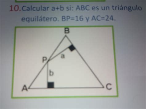 Calcular A B Si Abc Es Un Tri Ngulo Equil Tero Bp Y Ac