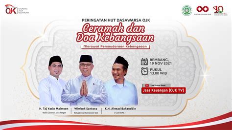 Live Ceramah Dan Doa Kebangsaan Merawat Persaudaraan Kebangsaan