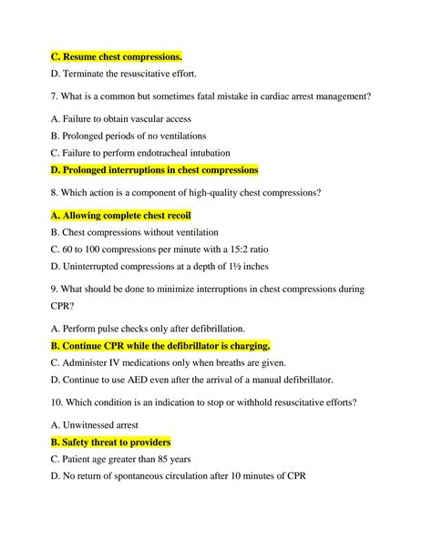 SOLUTION Acls Post Test Answer Key 2023 100 Studypool