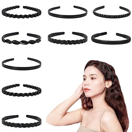 9 Stück Metall Haarband Stirnband Unisex Haarbänder für Männer Frauen