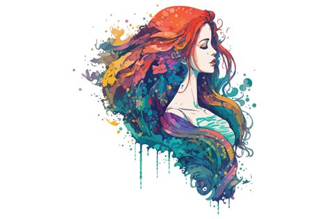 watercolor Mermaid vector illustration 21590922 Vector Art at Vecteezy