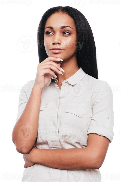 Thinking About Solution Thoughtful Young African Woman Holding Hand On