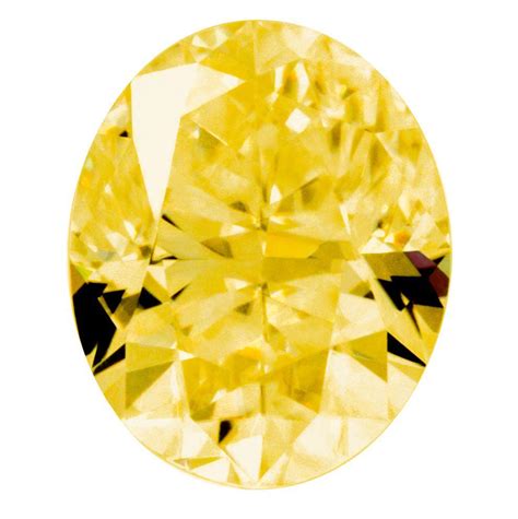 Oval Canary Yellow Fab Moissanite Loose Stone Fire And Brilliance