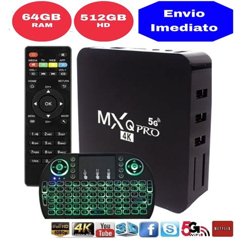 Modelo Aparelho Smart Box Tv K G Mxqpro Mini Teclado Gb