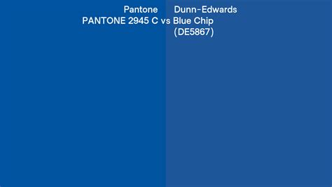 Pantone 2945 C Vs Dunn Edwards Blue Chip De5867 Side By Side Comparison