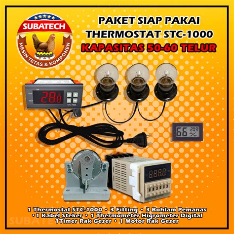 Jual Paket Siap Pakai Termostat Thermostat STC 1000 Mesin Tetas Telur