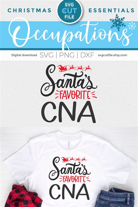 Christmas Cna Svg Santas Favorite Cna Svg Holiday Cna Svg Etsy