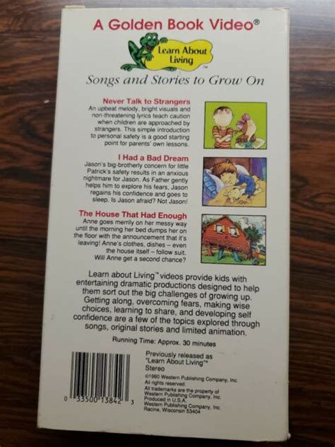 Never Talk To Strangers Golden Book Video Vhs Tape Learn About Living 1990 For Sale Online Ebay