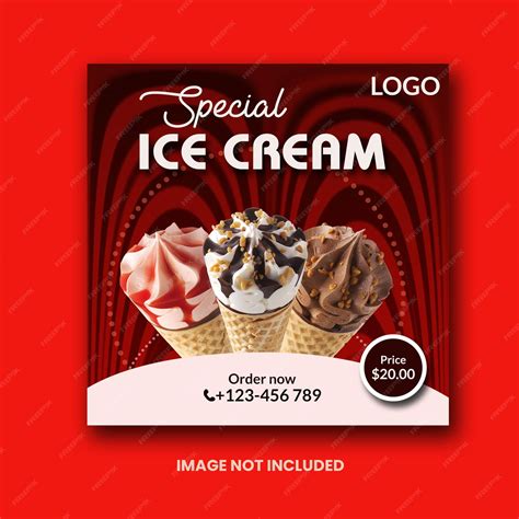 Premium Vector Ice Cream Poster Design