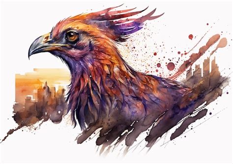 Perdez Vous Dans La Magie Du Phoenix Avec L Art Vectoriel L Aquarelle