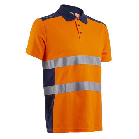 Polo De Travail Manches Courtes Haute Visibilit Anti Uv Coverguard Oki