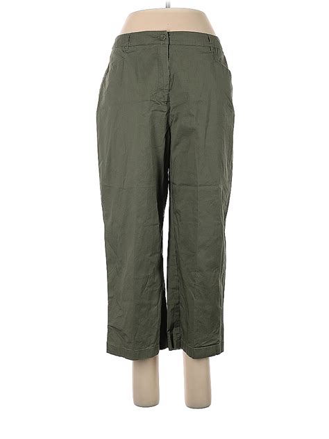 Croft And Barrow Solid Colored Green Khakis Size 12 57 Off Thredup