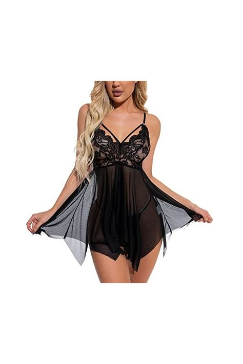 Lingerie Femme Nuisette Sexy Babydoll Sensuelle Push Up Erothique E