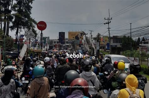 Ribu Kendaraan Padati Puncak Bogor Macet Hingga Jam Heboh