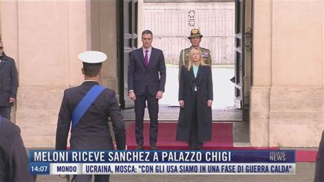 Breaking News Delle Meloni Riceve Sanchez A Palazzo Chigi