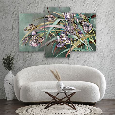 Delt L Rredsprint Iris Blomster I Vinden Wall Art Dk