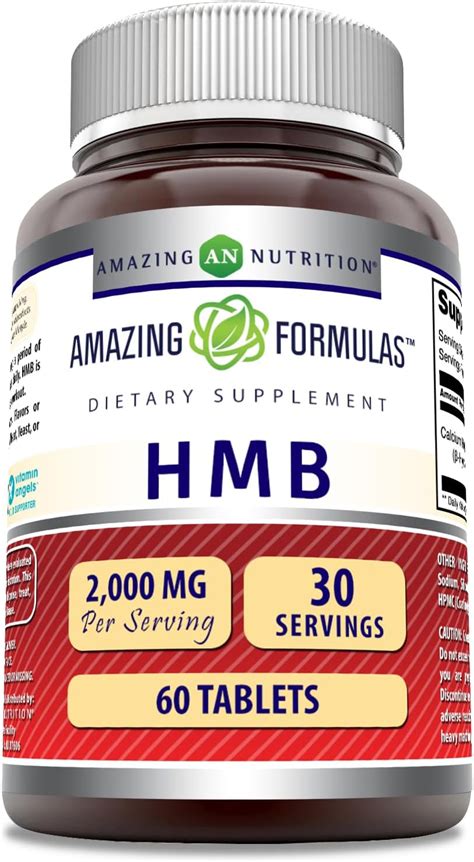 Amazing Formulas Hmb Mg Por Porci N Comprimidos Suplemento