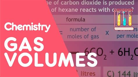 How To Calculate Gas Volumes Chemical Calculations Chemistry Fuseschool Youtube