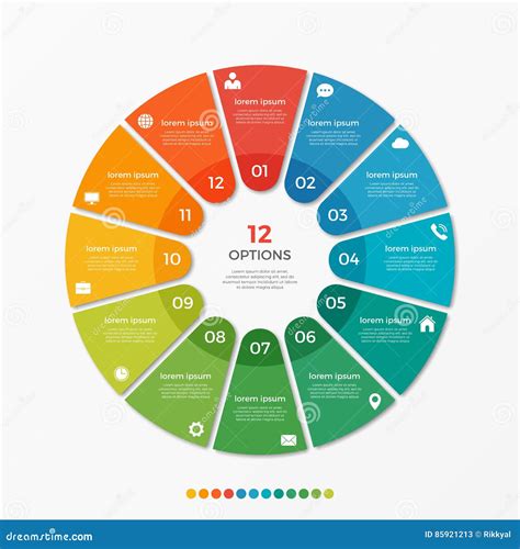 Circle Chart Infographic Template Royalty Free Vector Image B1c