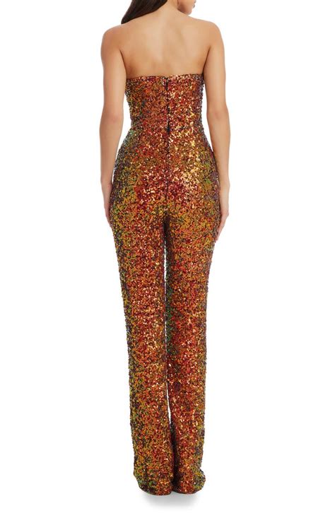 Dress The Population Andy Sequin Strapless Jumpsuit Nordstrom