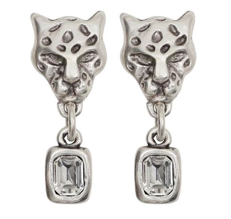 Ancient Bazaar Pewter Panther Earrings