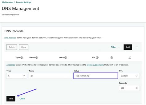 How To Add An A Record With Godaddy Kinsta