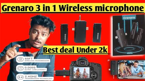 Grenaro 3 In 1 Wireless Microphone Best Deal Under 2k How To Use