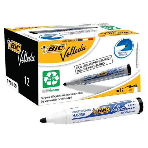 Bic Velleda 1701 Whiteboard Marker Black Box 12