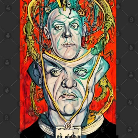 Aleister Crowley The Great Beast of Thelema painted in a Surrealist and ...