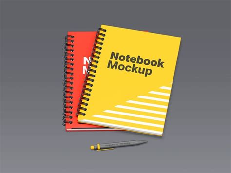 Spiral Binding Notebook Mockup Set Free Psd Templates