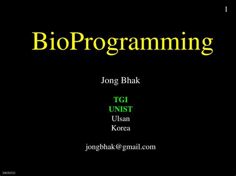 bioprogramming powerpoint    id