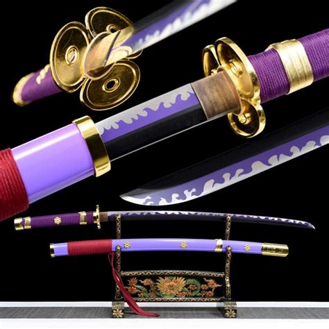 Purple Anime Swordone Pieceanime Cosplayjapanese Samurai Etsy