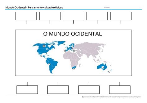 FÓrmula Geo Atividade Com Mapa Identifique A Localização De Países Do