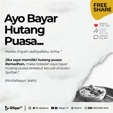 Membayar Hutang Puasa Ramadhan Homecare