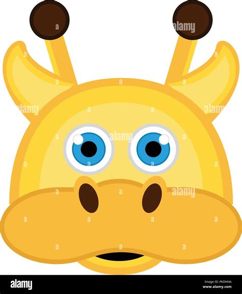 Isolated Cute Giraffe Avatar Vector Illustration Design Stock Vector