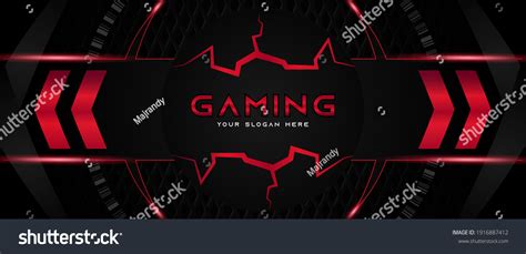 2,420 Futuristic Red And Black Abstract Gaming Banner Images, Stock ...