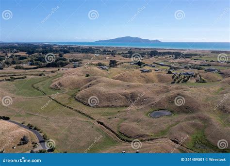 Coastal Rural Landscape Scene With Road Mahia Peninsula East Coast