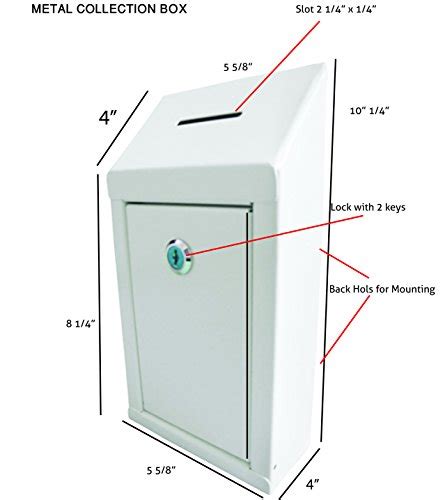 Mcb Metal Easy Wall Mounting Or Countertop Charity Donation Collection