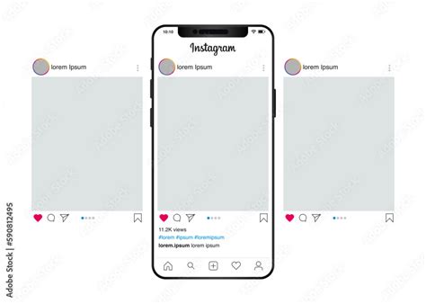 Vetor De Mumbai Th April Instagram Post Mockup Template On An