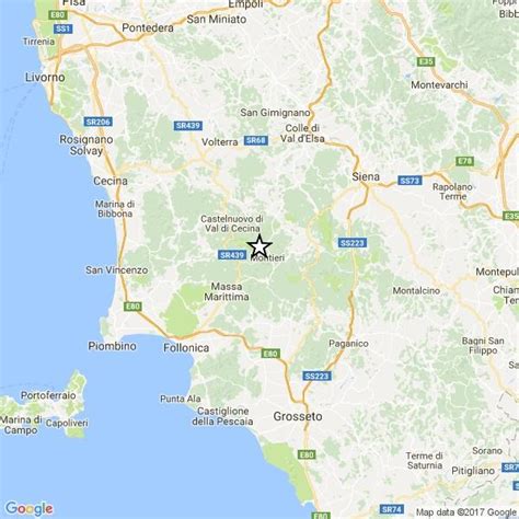 Scossa Di Terremoto Nella Notte Epicentro A Montieri