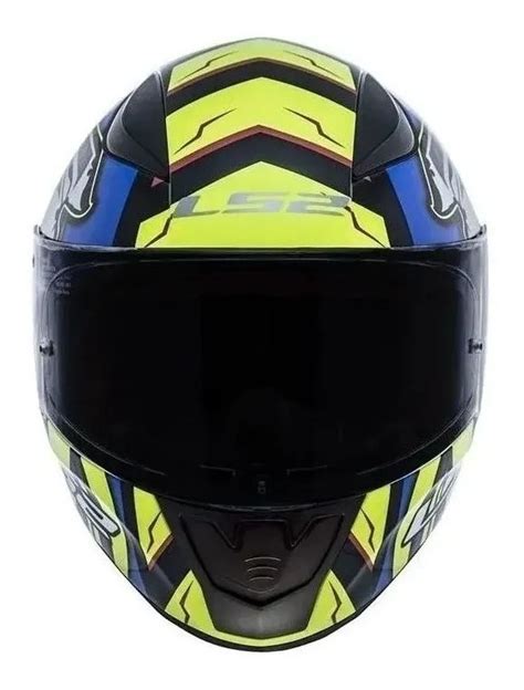 Capacete Ls2 Rapid Ff353 Alex Barros Azul Viseira Camaleão