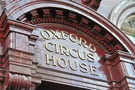 The Sign Above The Entrance To Oxford Circus House In London UK